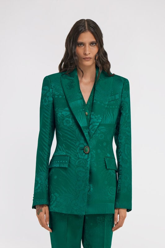 RC Jacquard Blazer RC Jacquard Blazer Green TKT401-TJ033
