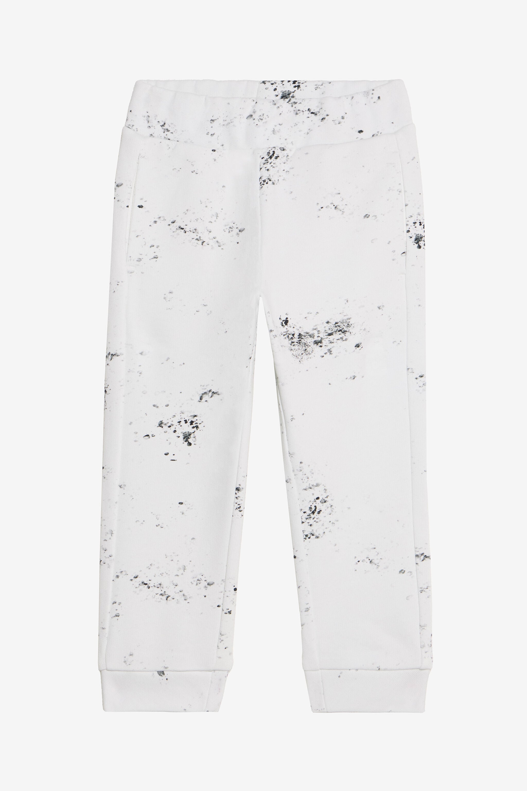 JU Splatter Print Trousers with Monogram RC JU Splatter Print Trousers with Monogram RC OPTICAL WHITE VJT20D-5OQ44