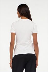 JC Camiseta blanca con estampado logotipado animalier WHITE VFT197-VF320