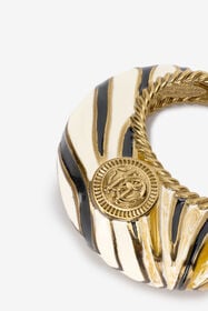 RC Hoop Earrings With Ray Of Gold Pattern Gold VKG001-AM021
