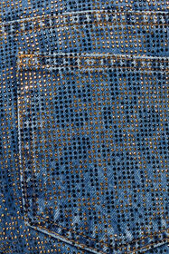 JC Vaqueros Culotte De Denim Con Pedrería Azul UFJ012-UF139