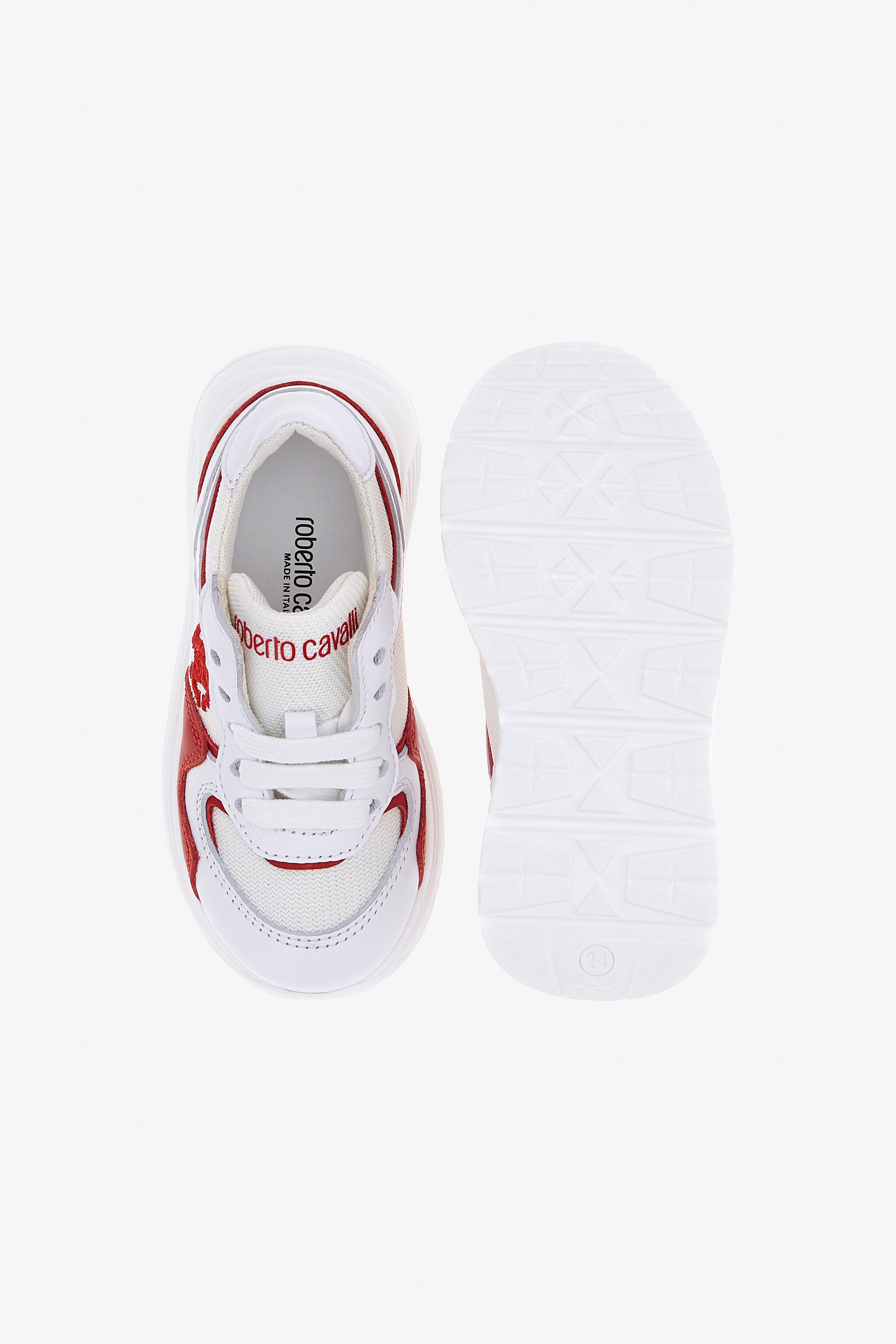JU RC Logo Sneakers JU RC Logo Sneakers WHITE/RED SJS02H-PZJ11