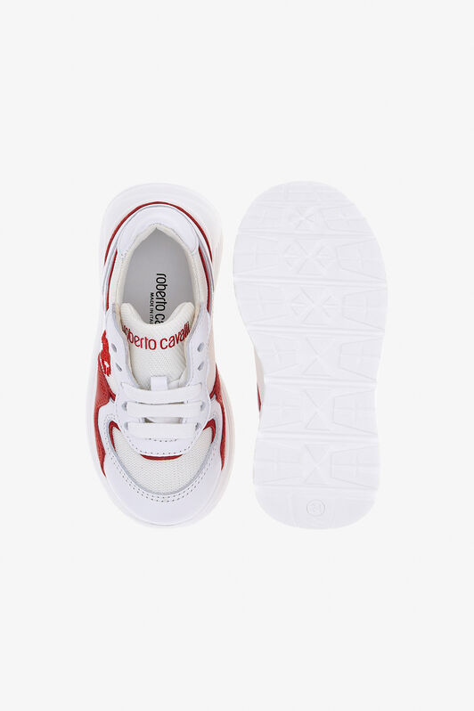 JU RC Logo Sneakers JU RC Logo Sneakers WHITE/RED SJS02H-PZJ11