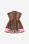 JU Jaguar Skin print dress JU Jaguar Skin print dress Marron clair SJT141-4FI97
