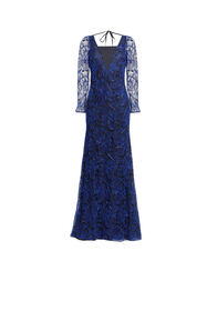 RC Blue layered lace gown Blue HQR196-RP061