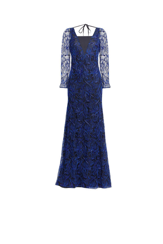 RC Blue layered lace gown RC Blue layered lace gown Blue HQR196-RP061
