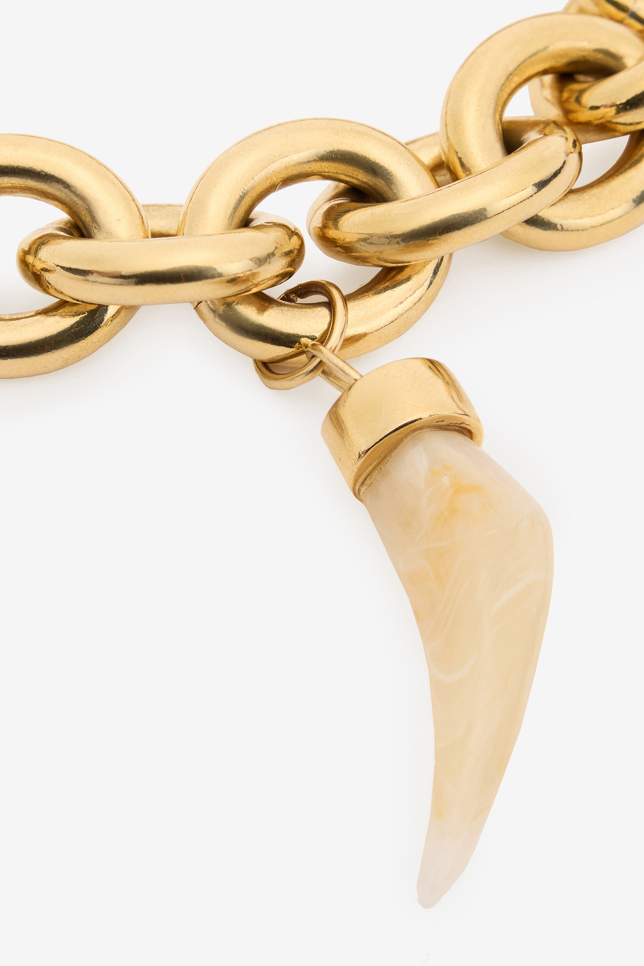RC Necklace With Fang Charm RC Necklace With Fang Charm Gold UKG001-AM015