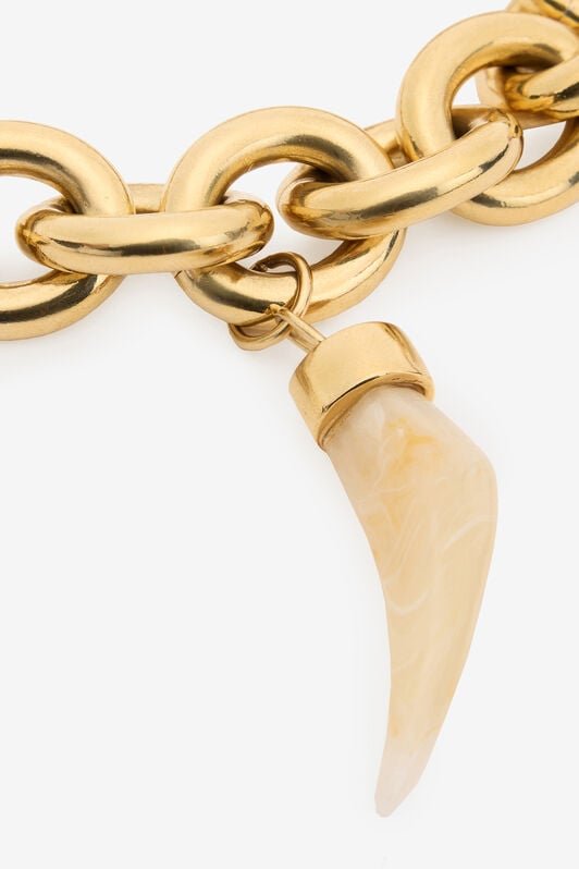 RC Necklace With Fang Charm RC Necklace With Fang Charm Gold UKG001-AM015