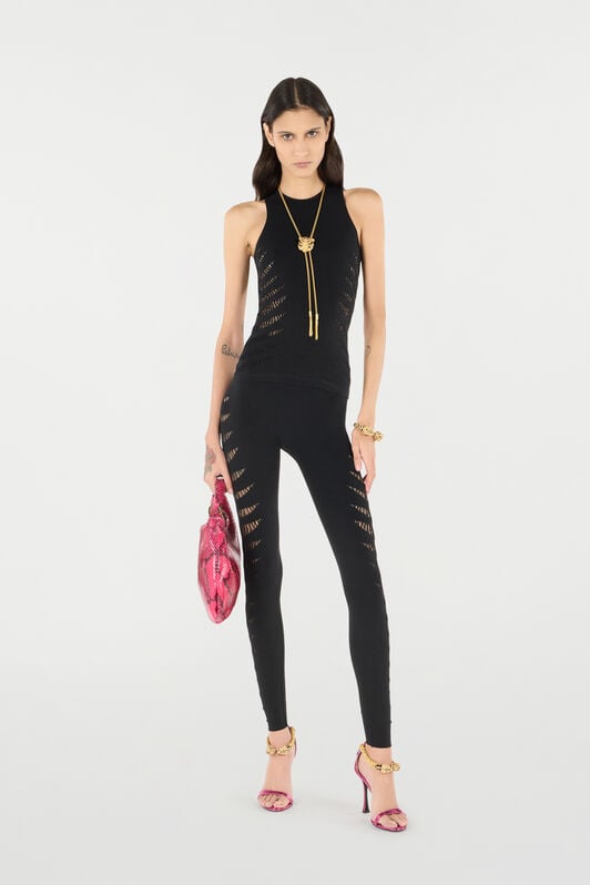 RC Black Cut-Out Leggings Black UKT230-MA001