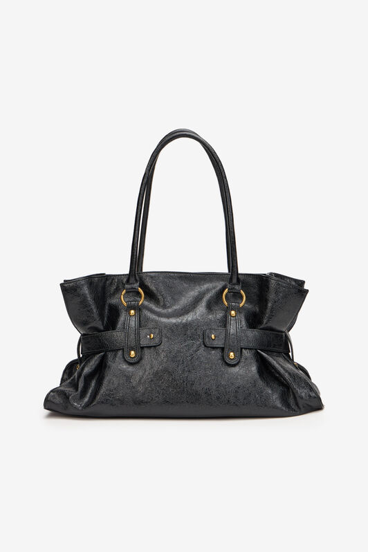 JC Shoulder Bag with Snake Detail JC Shoulder Bag with Snake Detail BLACK XFB036-XF472