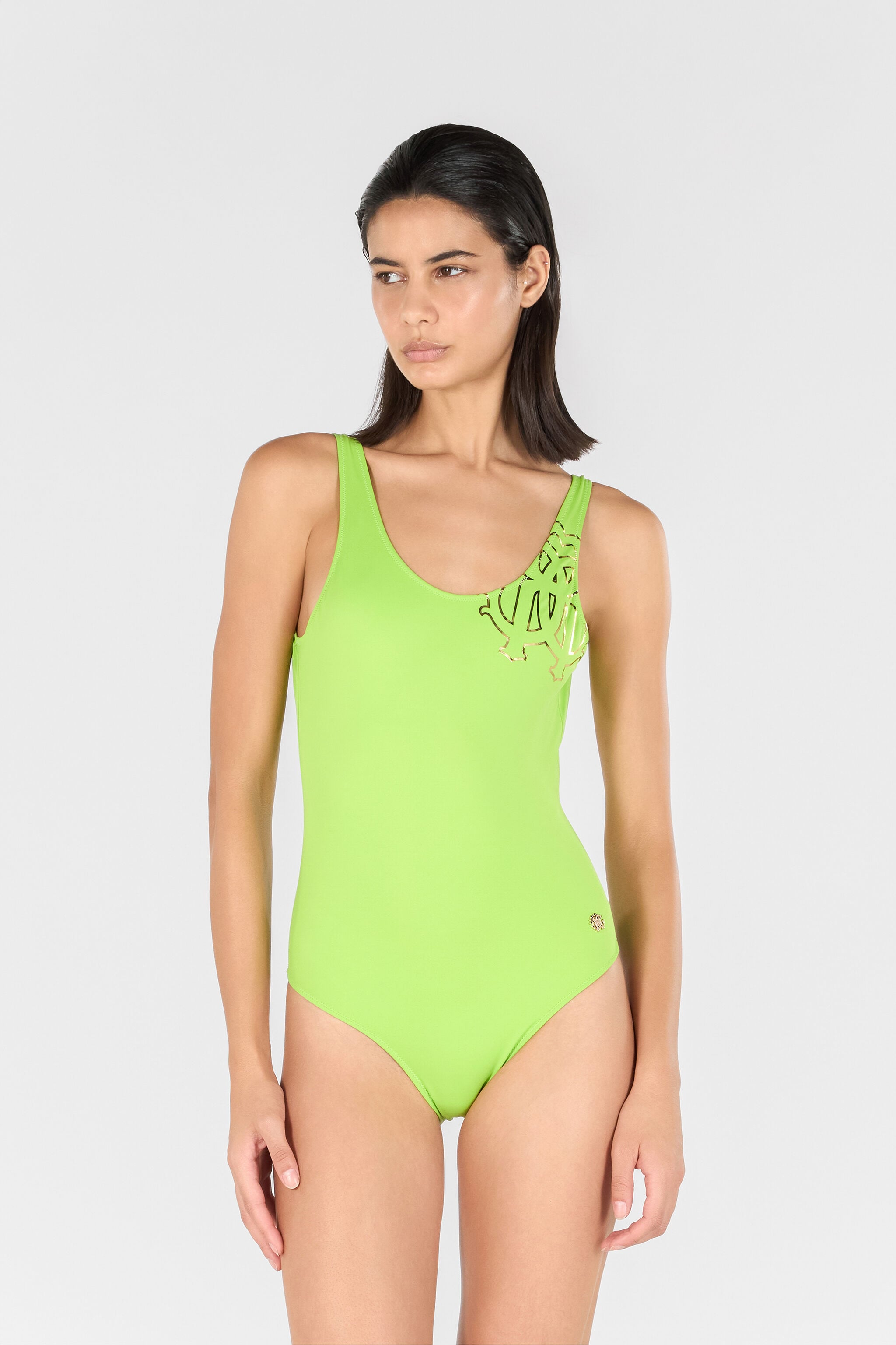 RC RC Monogram-Print Swimsuit Light green KSW01W-LL002