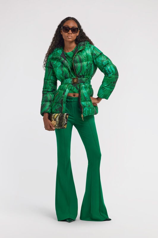 RC Malachite Print Puffer Jacket RC Malachite Print Puffer Jacket Green TKT804-SRN06