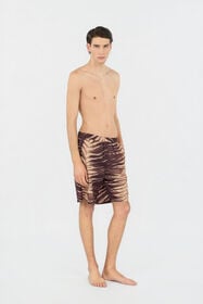JC Natural Barb Print Bermuda Swim Shorts 751 BEIGE + 709 MARR WFT137-WF195