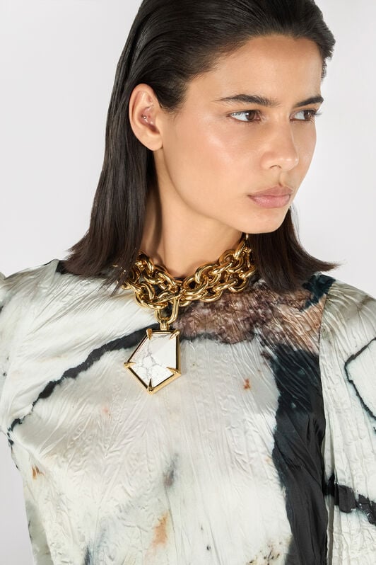 RC Chain necklace with pendant RC Chain necklace with pendant Gold TWG010-AM002