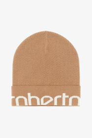 RC Wool Blend Beanie with Logo Light Brown TALR12-IR029