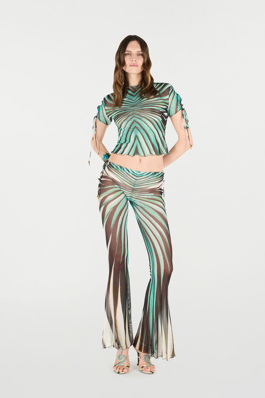 RC Pantalon Évasé Imprimé Ray Of Sea Bleu clair VKT204-6HM33