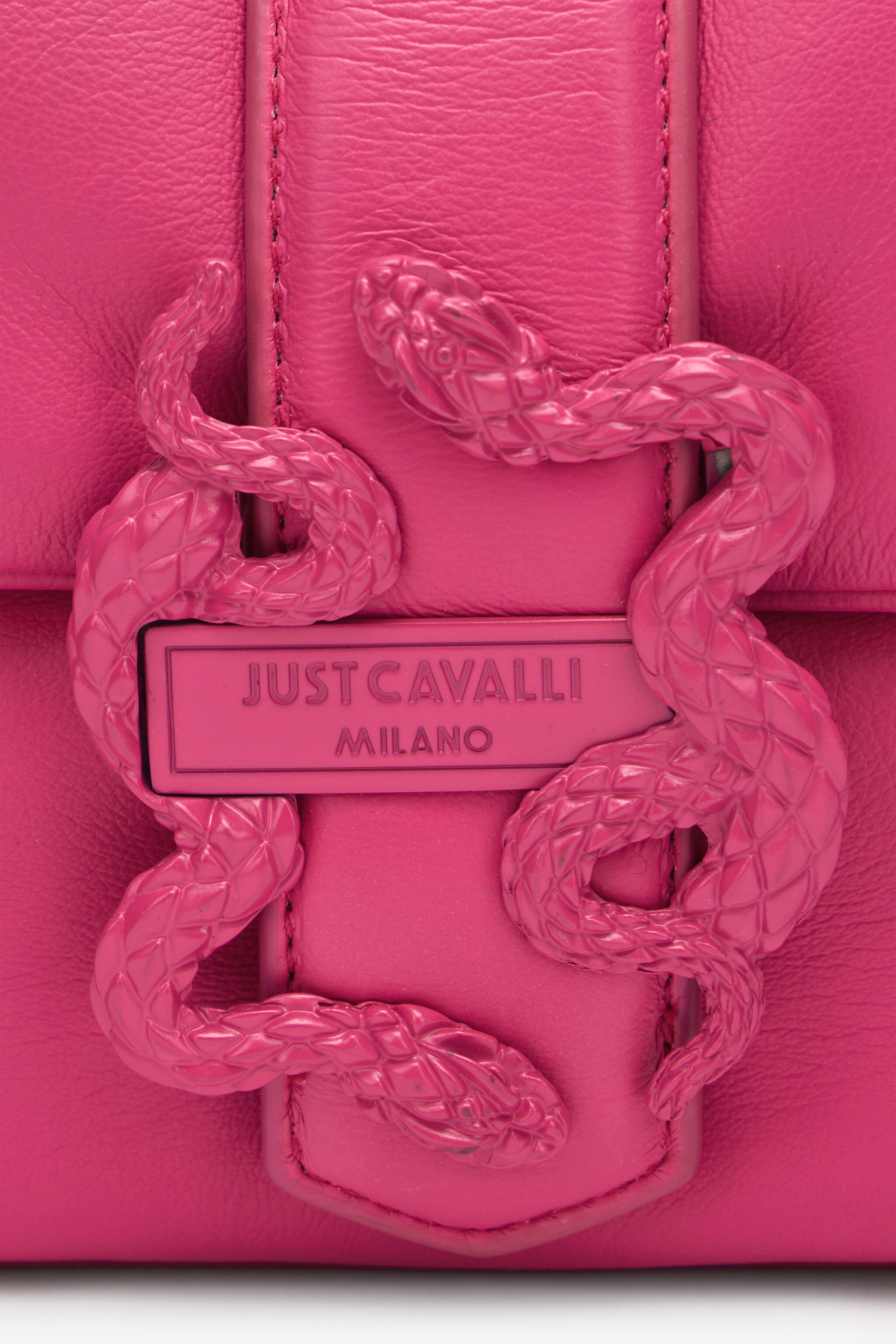 JC Rectangular Bag With Mirror Snake JC Rectangular Bag With Mirror Snake Fuchsia UFB051-UF420