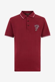 RC Polo Bordeaux avec Broderie Serpent CABERNET ROT60F-KB003