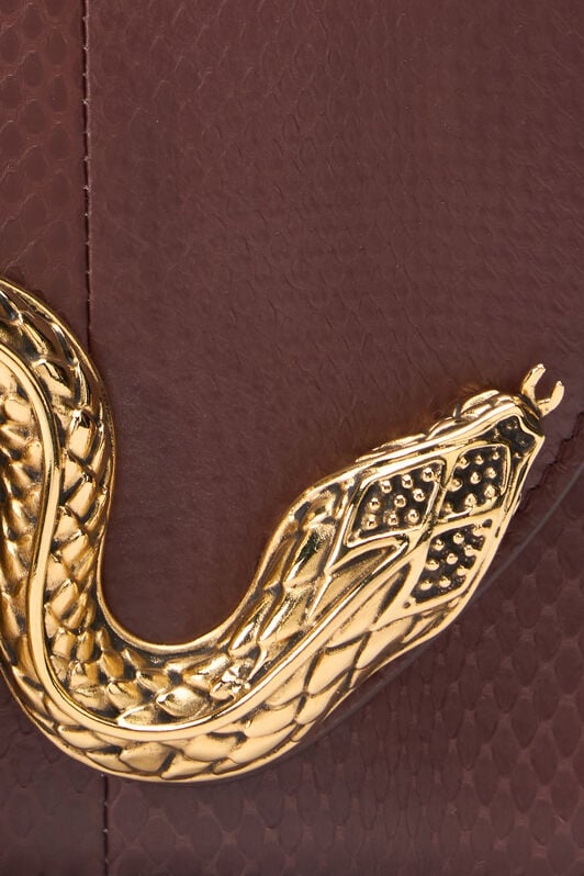 RC White Bag with Snake and Scale Motif RC White Bag with Snake and Scale Motif BROWN WWB001-PA001