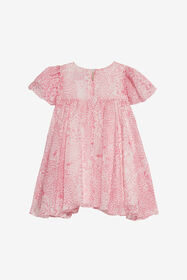 JU Silk Dress With Cheetah Print Pink UJT102-2NO37