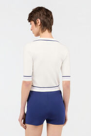 JC Crop Top Bianco In Maglia WHITE WFM030-WF571