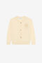 JU Cardigan Jaune Clair Avec Monogram RC JU Cardigan Jaune Clair Avec Monogram RC MILKY WHITE UJM60B-MG001