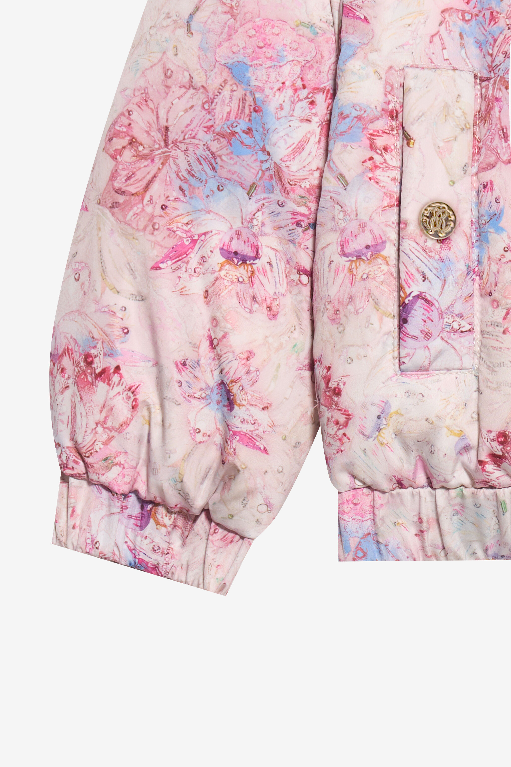 JU Chaqueta rosa con cuello de pelo sintético JU Chaqueta rosa con cuello de pelo sintético CALICAN/PH XJT40J-5RS59