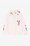 JU Embroidered-design cotton zipped hodie JU Embroidered-design cotton zipped hodie Pink RJT90T-CF050