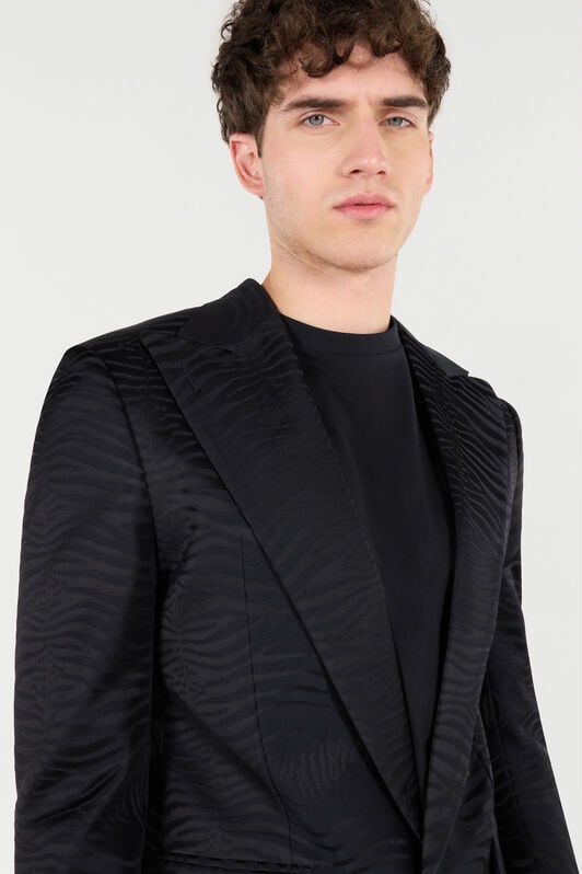 RC Blazer Mit Einfarbigem Motiv Tiger Skin RC Blazer Mit Einfarbigem Motiv Tiger Skin Schwarz URT410-TJ033