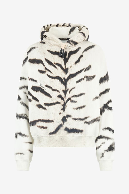 RC Woman Sweatshirt With White Tigresse OGAT X Roberto Cavalli Print RC Woman Sweatshirt With White Tigresse OGAT X Roberto Cavalli Print Black/White UQT66A-2GA39