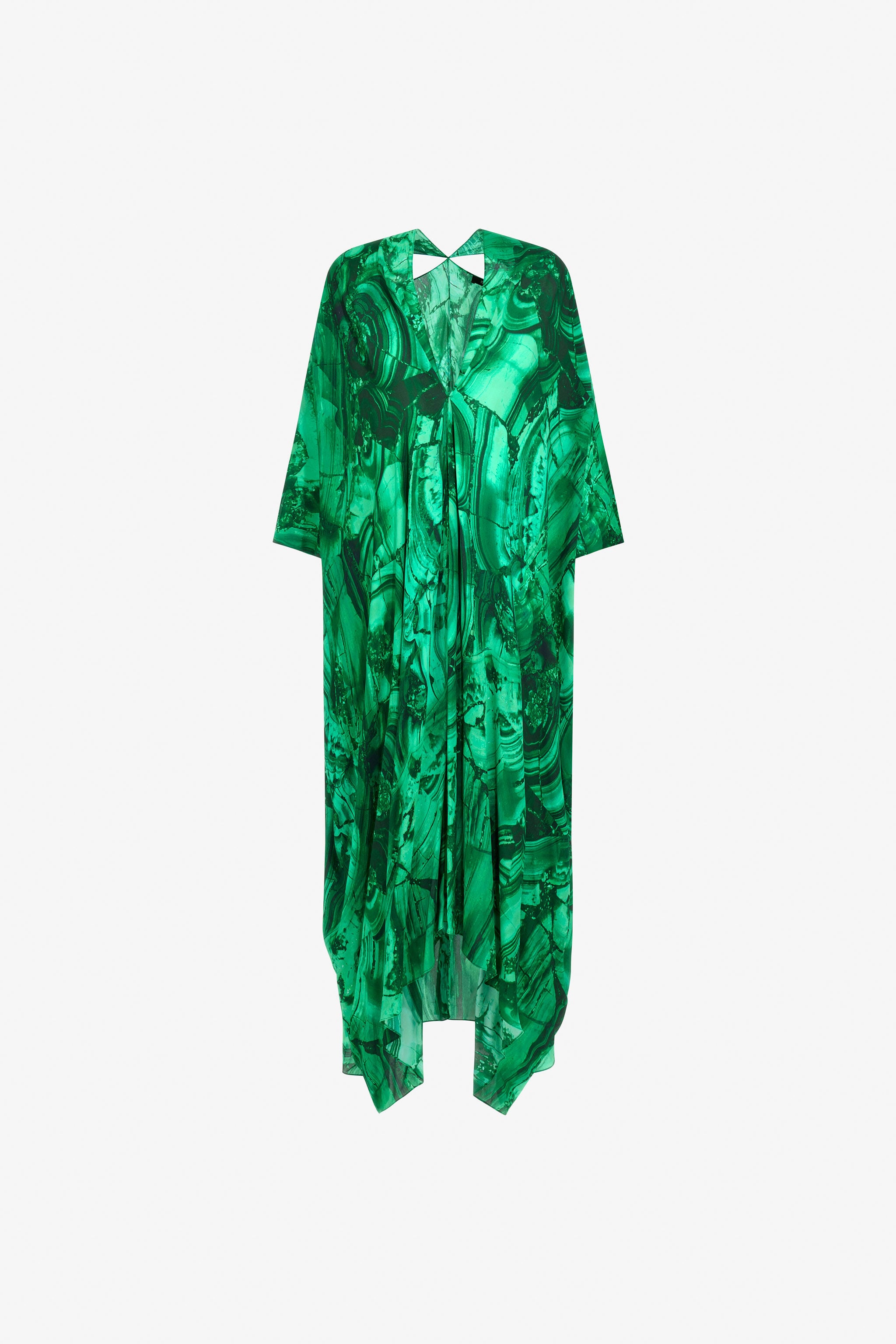 RC Malachite Print Long Kaftan RC Malachite Print Long Kaftan Green TKT181-7HN06
