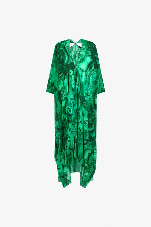 RC Malachite Print Long Kaftan RC Malachite Print Long Kaftan Green TKT181-7HN06
