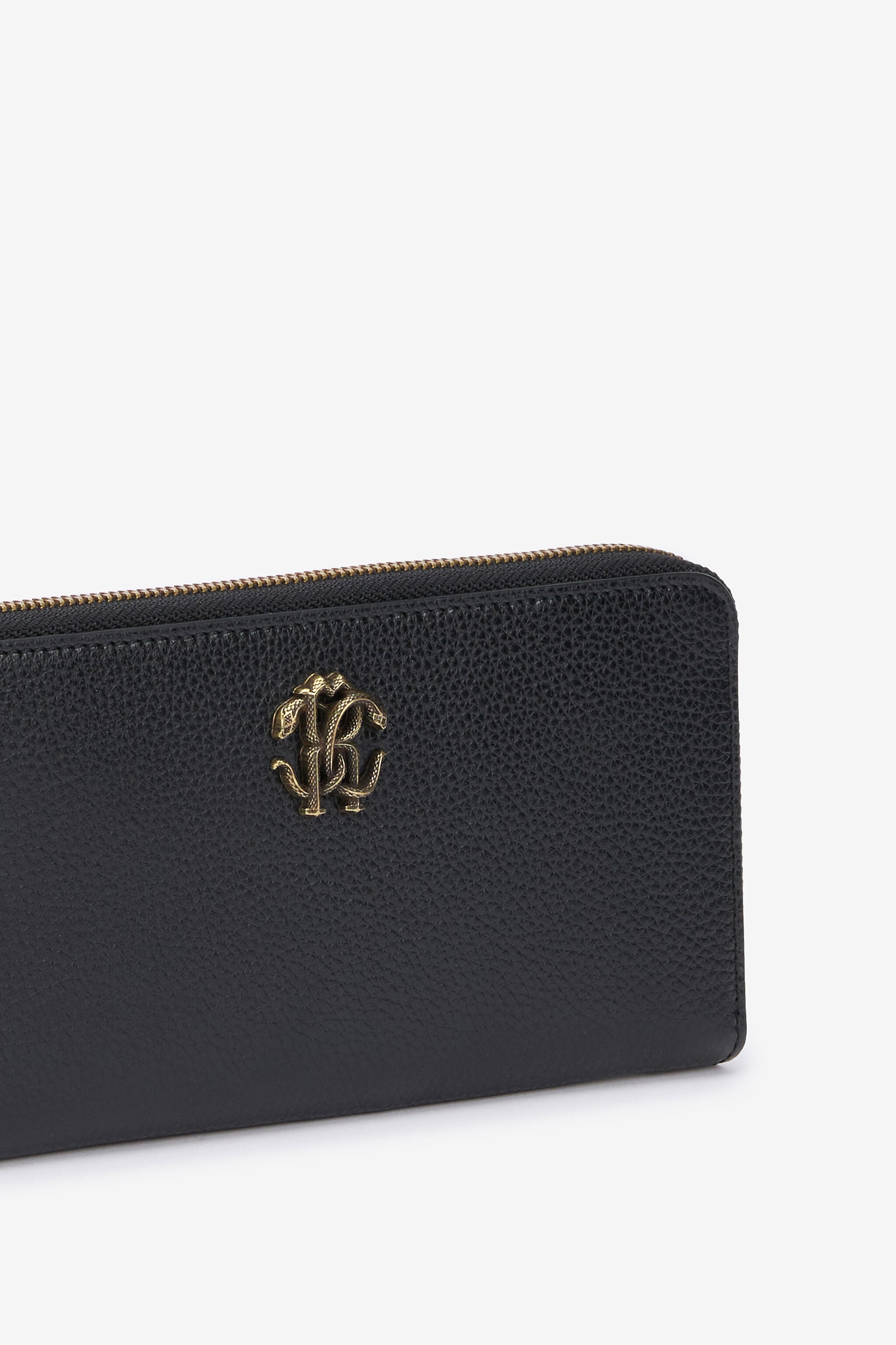 RC Black Zip-Around Wallet With Mirror Snake Monogram RC Black Zip-Around Wallet With Mirror Snake Monogram BLACK QOA00C-PZO37