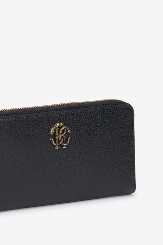RC Black Zip-Around Wallet With Mirror Snake Monogram RC Black Zip-Around Wallet With Mirror Snake Monogram BLACK QOA00C-PZO37