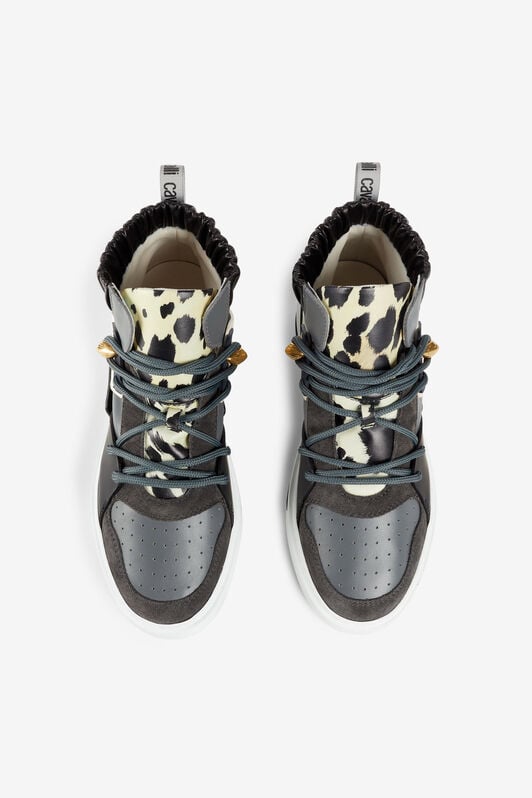 RC Tiger Tooth Panelled Hi-Top Sneakers RC Tiger Tooth Panelled Hi-Top Sneakers ST.SICILY/MIX/ORO OKS015-PZA94