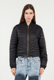 JC Zip Jacket With Quilted Zebra BLACK VFT313-VF463