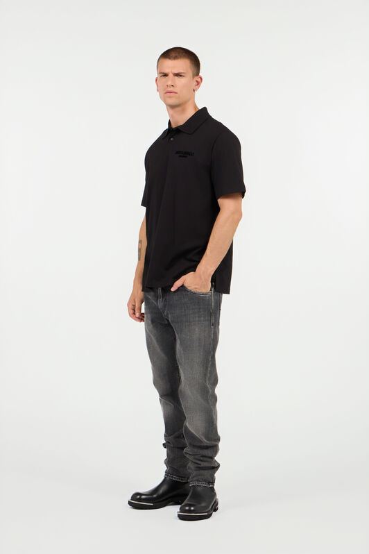 JC Black Polo With Embroidered Logo BLACK UFT015-UF035