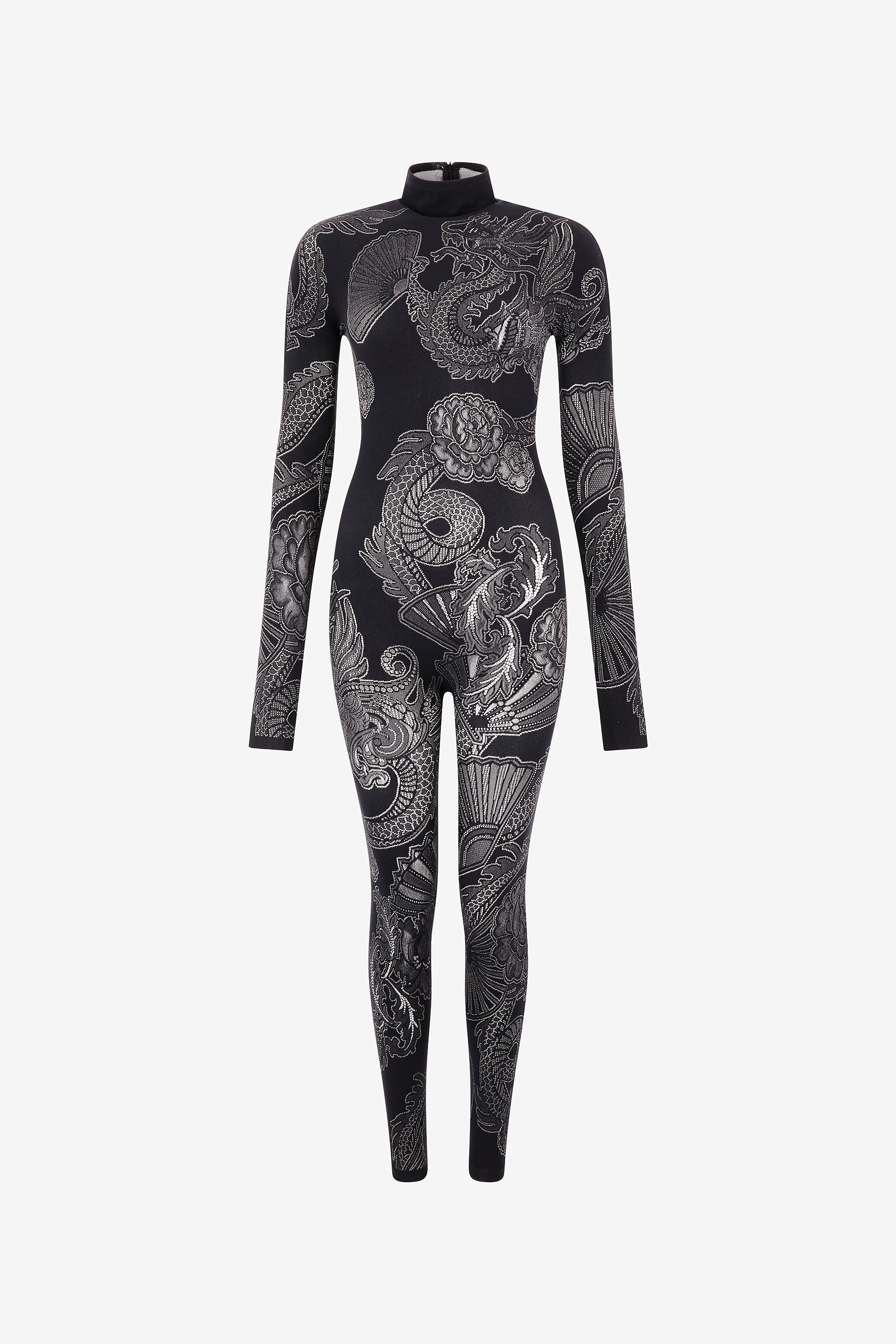 RC Jumpsuit With Openwork Pattern RC Jumpsuit With Openwork Pattern Black VKT10B-MA001