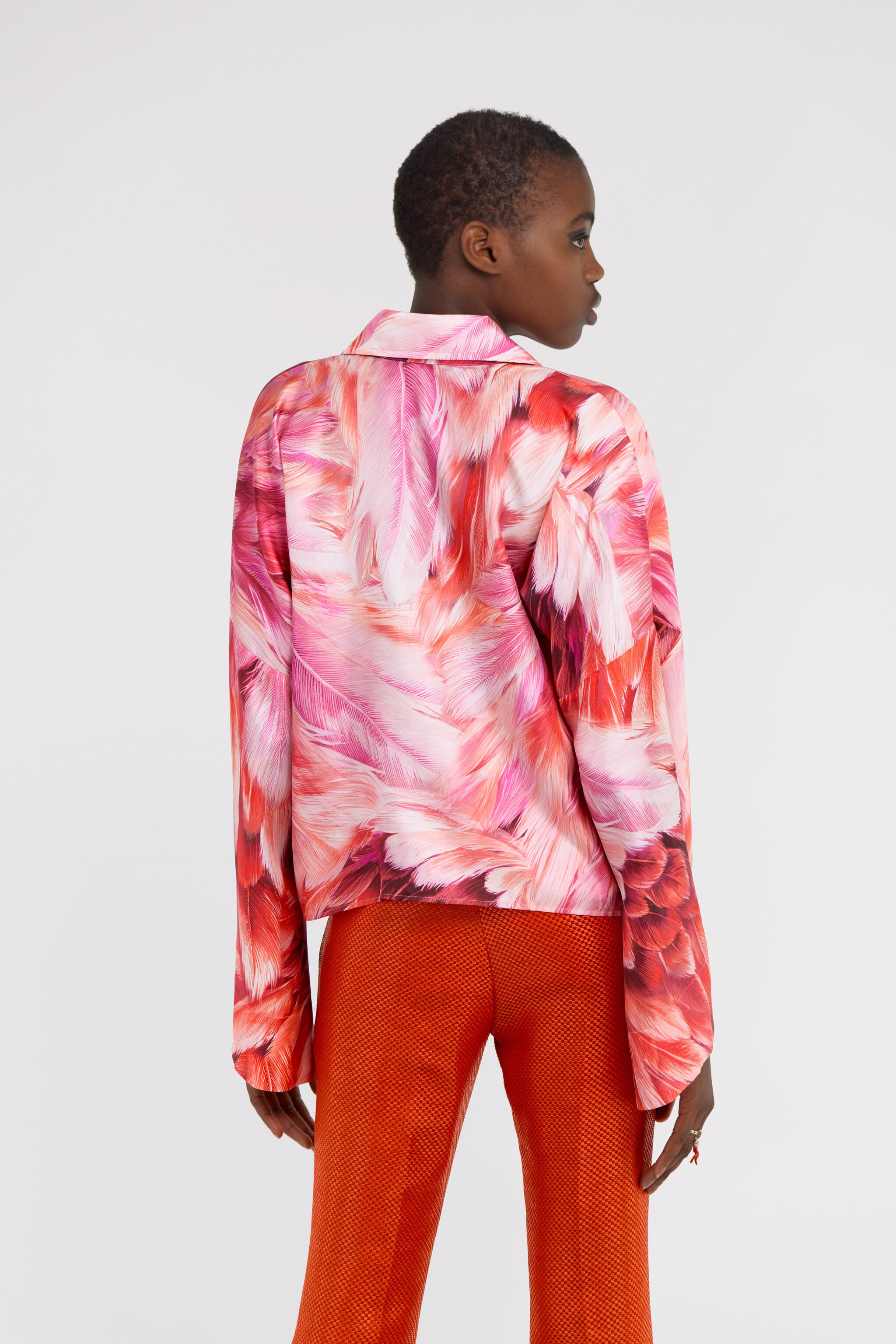 RC Plumage print shirt RC Plumage print shirt Fuchsia SWT705-4QL71