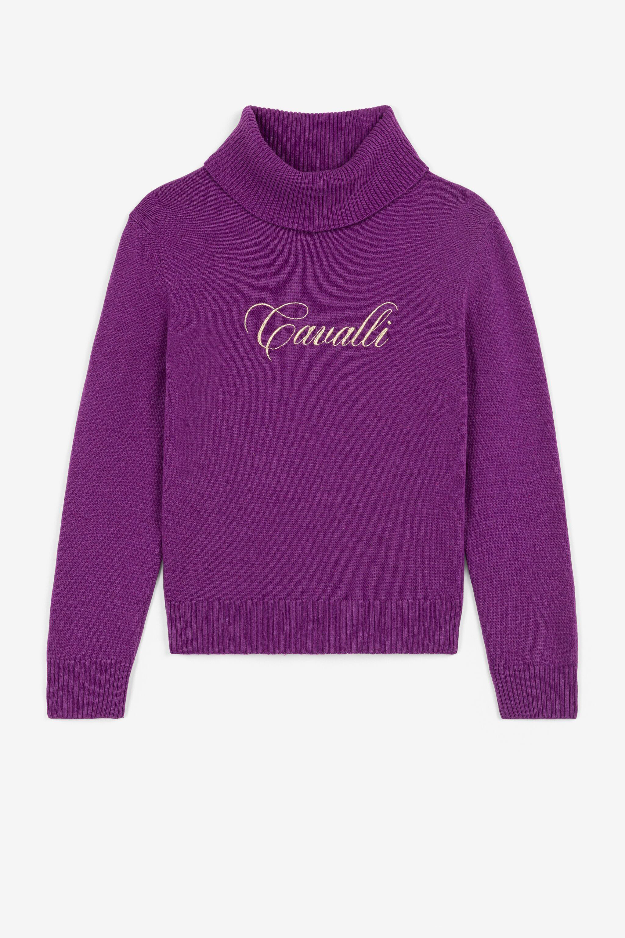 JU Pullover mit Logo-Stickerei JU Pullover mit Logo-Stickerei Lila PJM003-MQ013