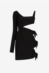 RC Cut out-detail mini dress Black QWM103-MG011