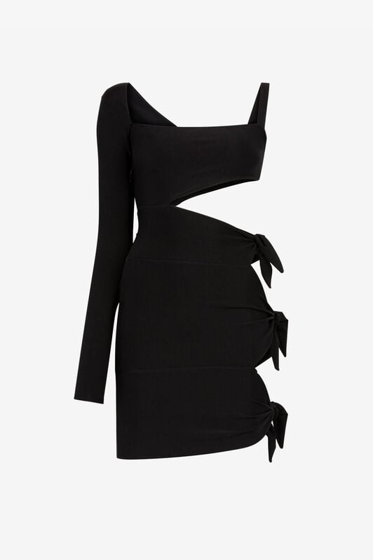 RC Cut out-detail mini dress RC Cut out-detail mini dress Black QWM103-MG011