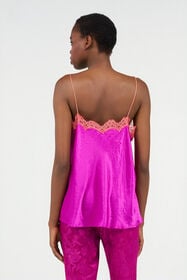 RC Top with Lace Detailing FUCHSIA WQT605-SE042