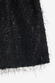 JU Glitzernder schwarzer Rock für Kids BLACK XJT30M-FT001