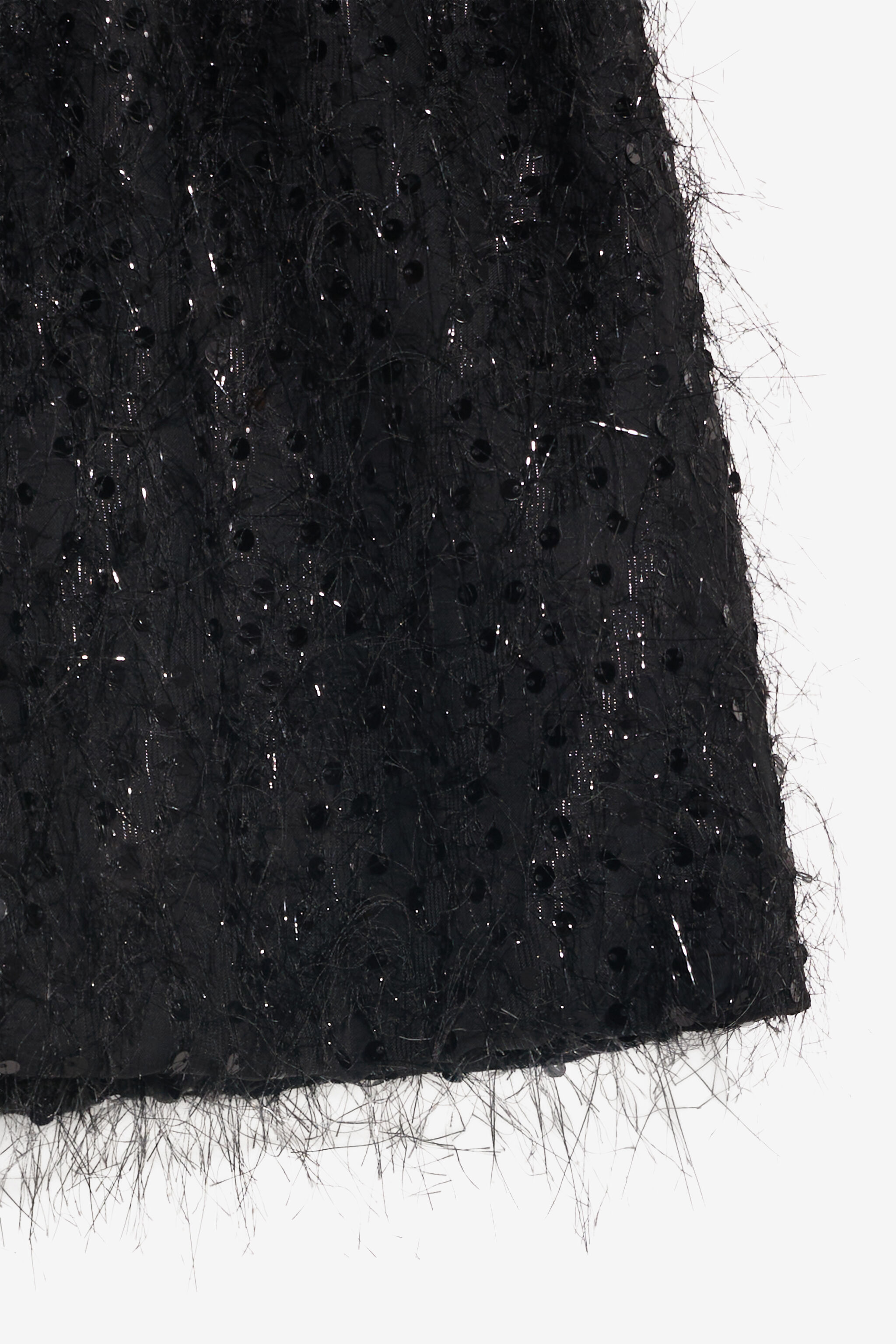 JU Glitzernder schwarzer Rock für Kids BLACK XJT30M-FT001