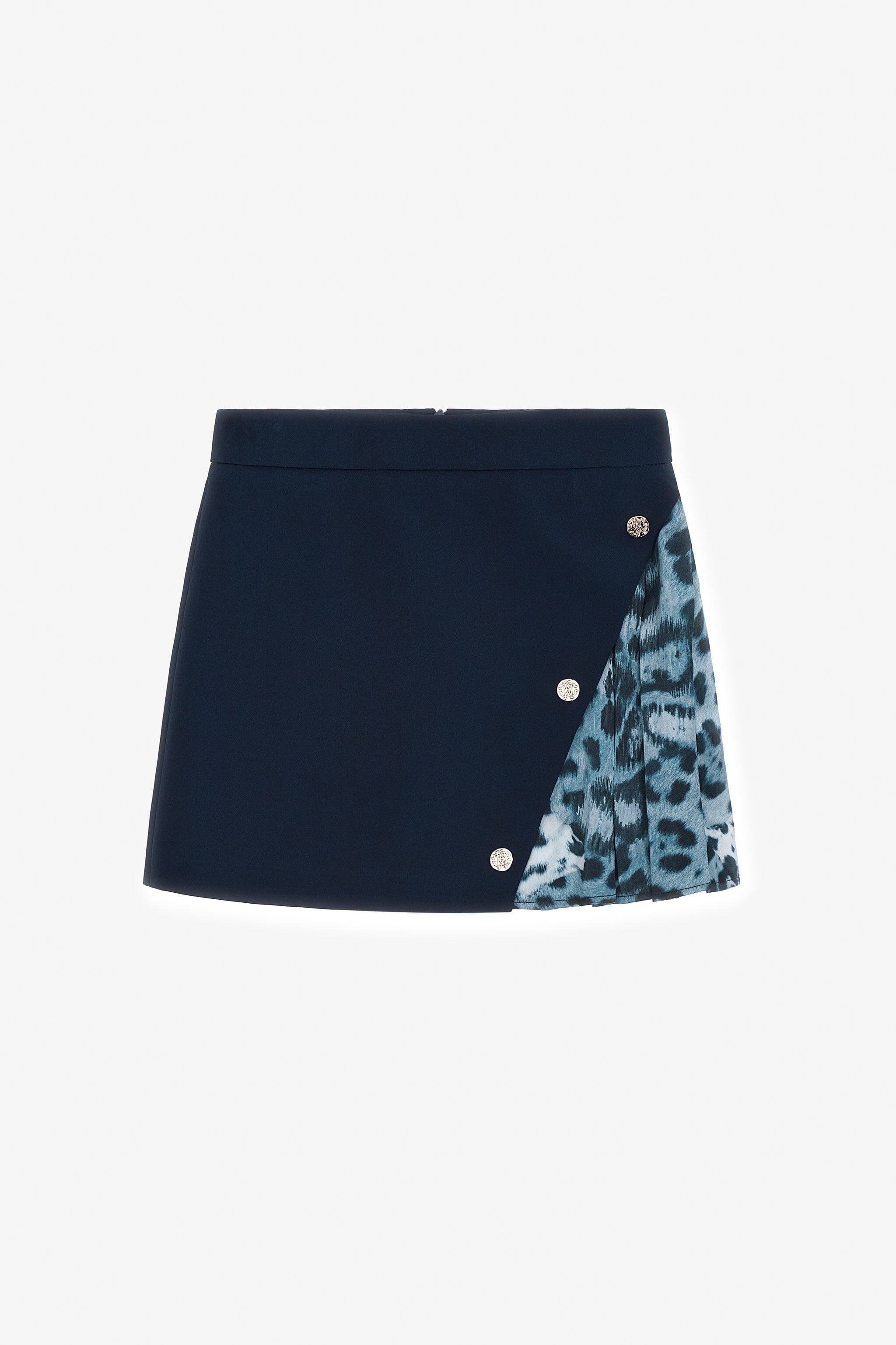 JU Skirt With Jaguar Skin Insert JU Skirt With Jaguar Skin Insert BLUE NAVY TJT30F-KU012