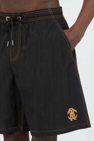 RC Schwarze Badehose Boxer Mit Kontrastnähten BLACK SOH00I-FT254