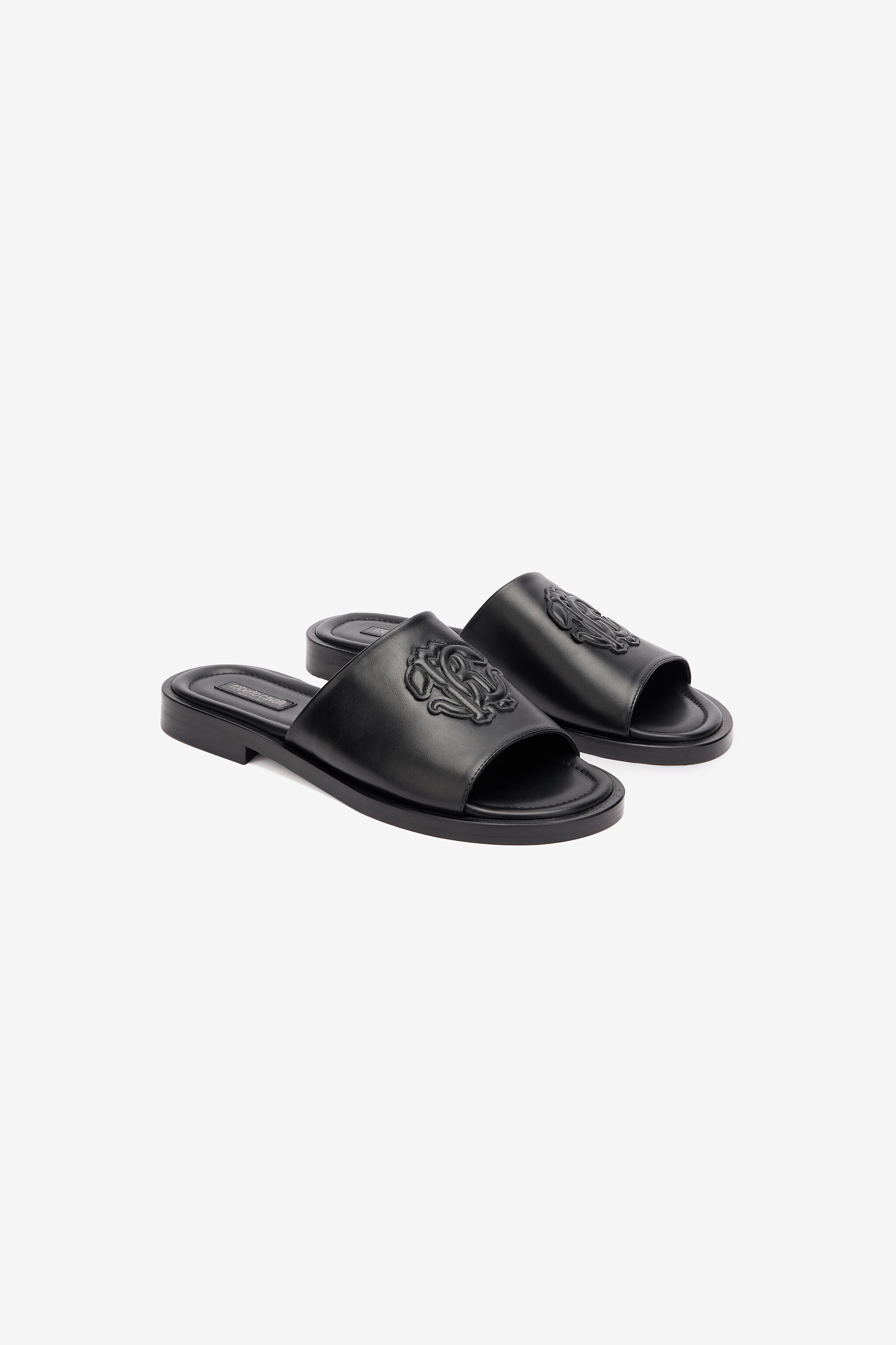 RC Slides With Mirror Snake Monogram RC Slides With Mirror Snake Monogram Black URS026-PZA90