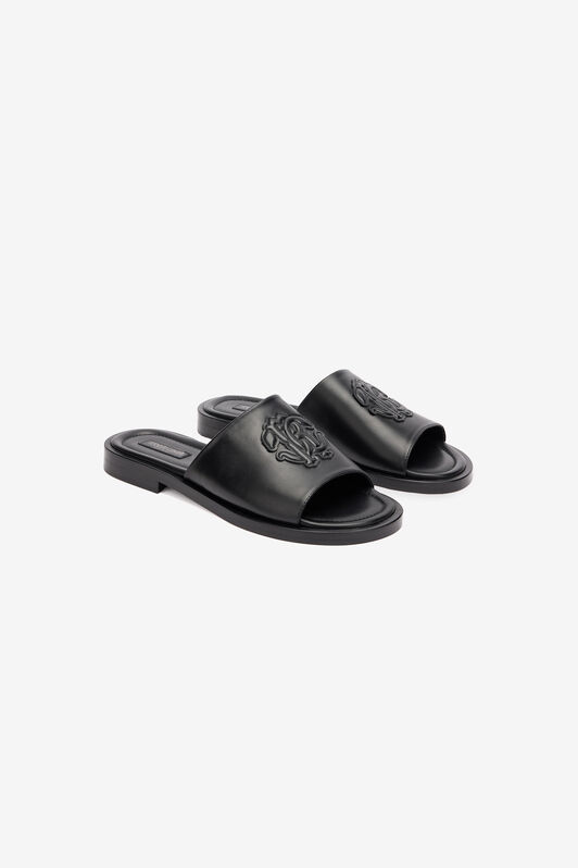 RC Slides With Mirror Snake Monogram RC Slides With Mirror Snake Monogram Black URS026-PZA90