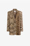 RC Animal print single-breasted blazer MACULA NATURALE QKT400-7OF52